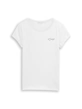 Nicht ausgewählt, Slim Fit T-Shirt mit Stickerei von , weiß