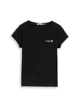 Nicht ausgewählt, Slim Fit T-Shirt mit Stickerei von , schwarz