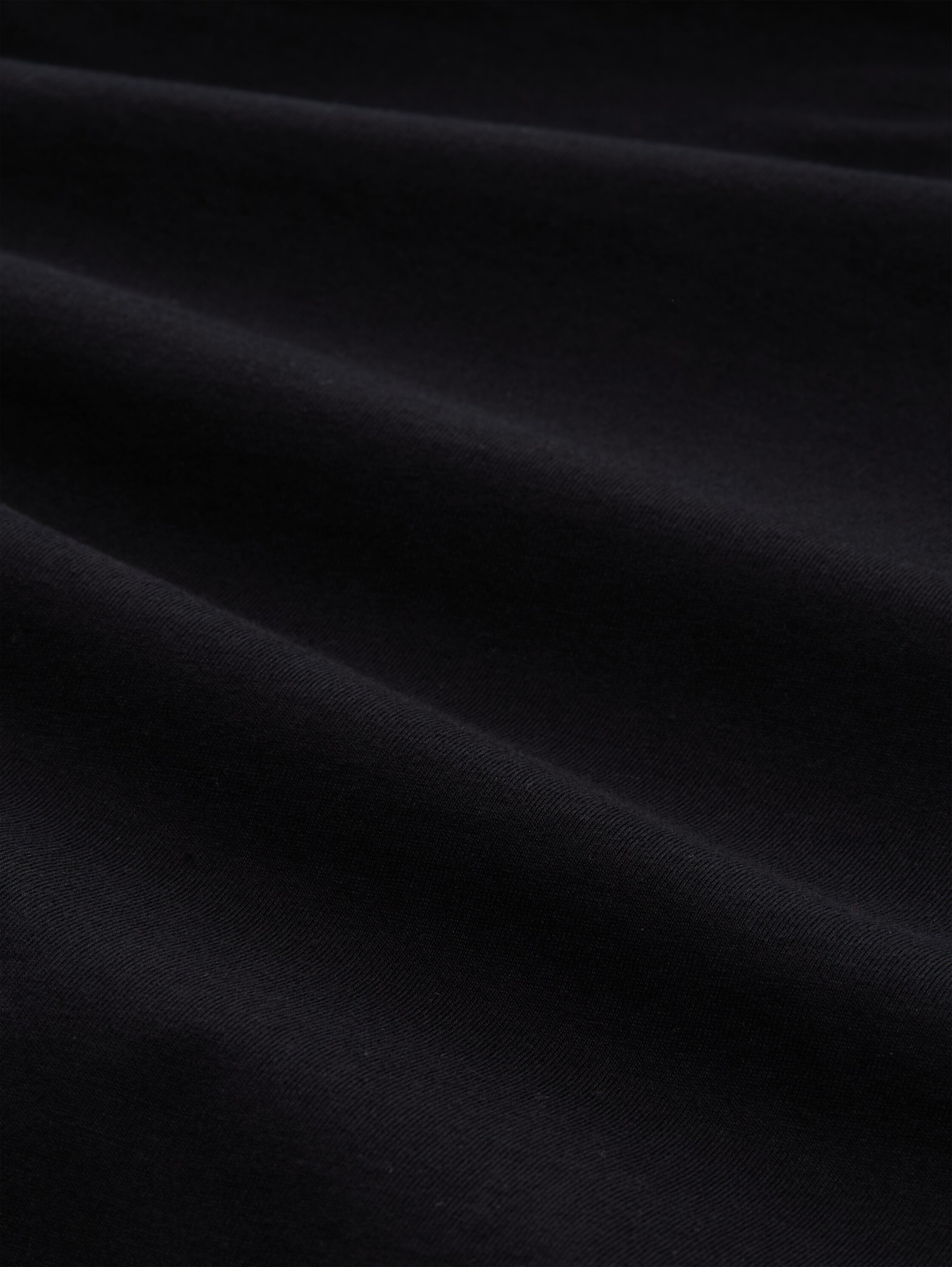 Slim Fit T-Shirt mit Stickerei - deep black - Material-Ansicht