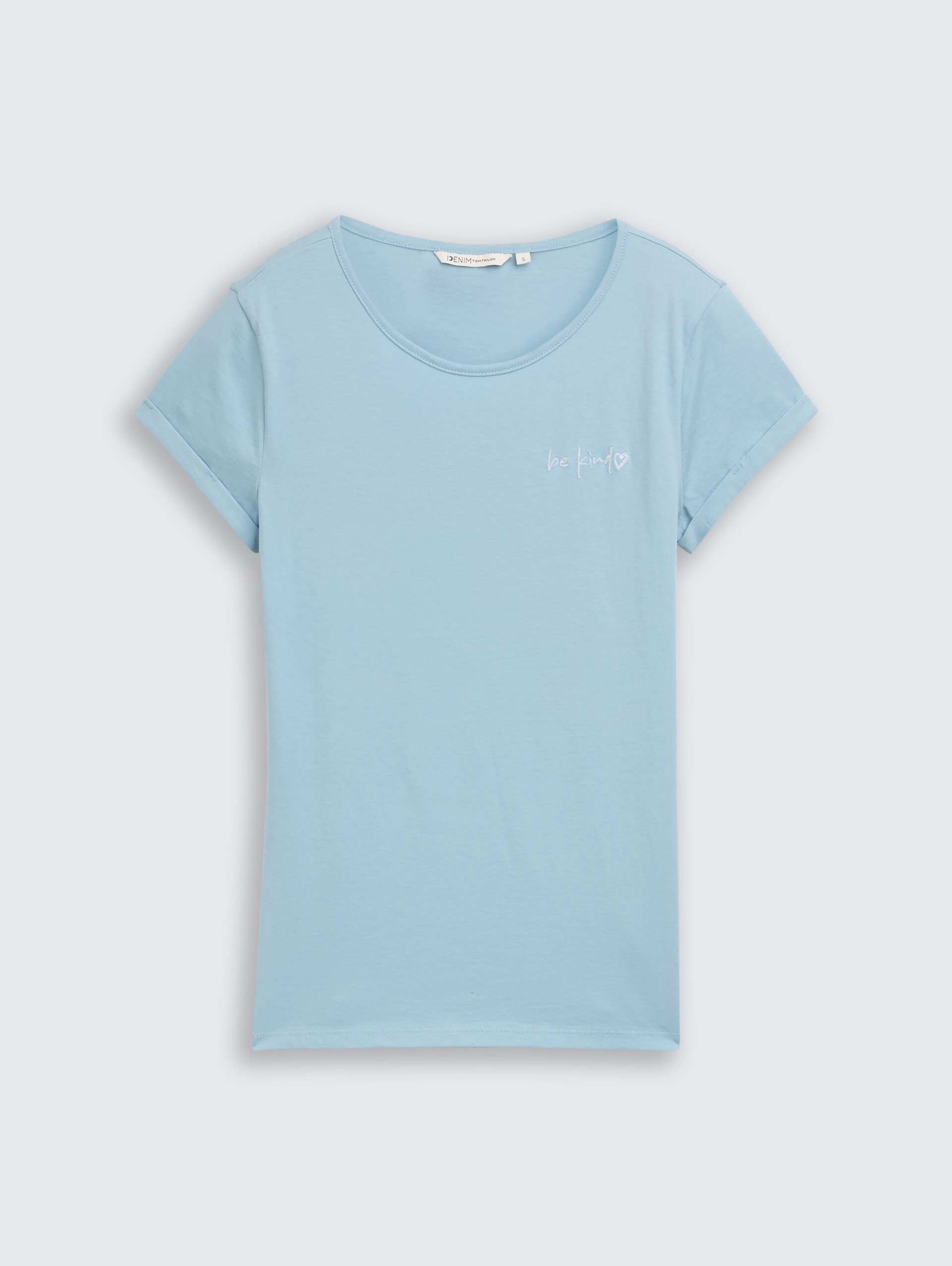 Slim Fit T-Shirt mit Stickerei - calm cloud blue - Vorder-Produkt-Ansicht