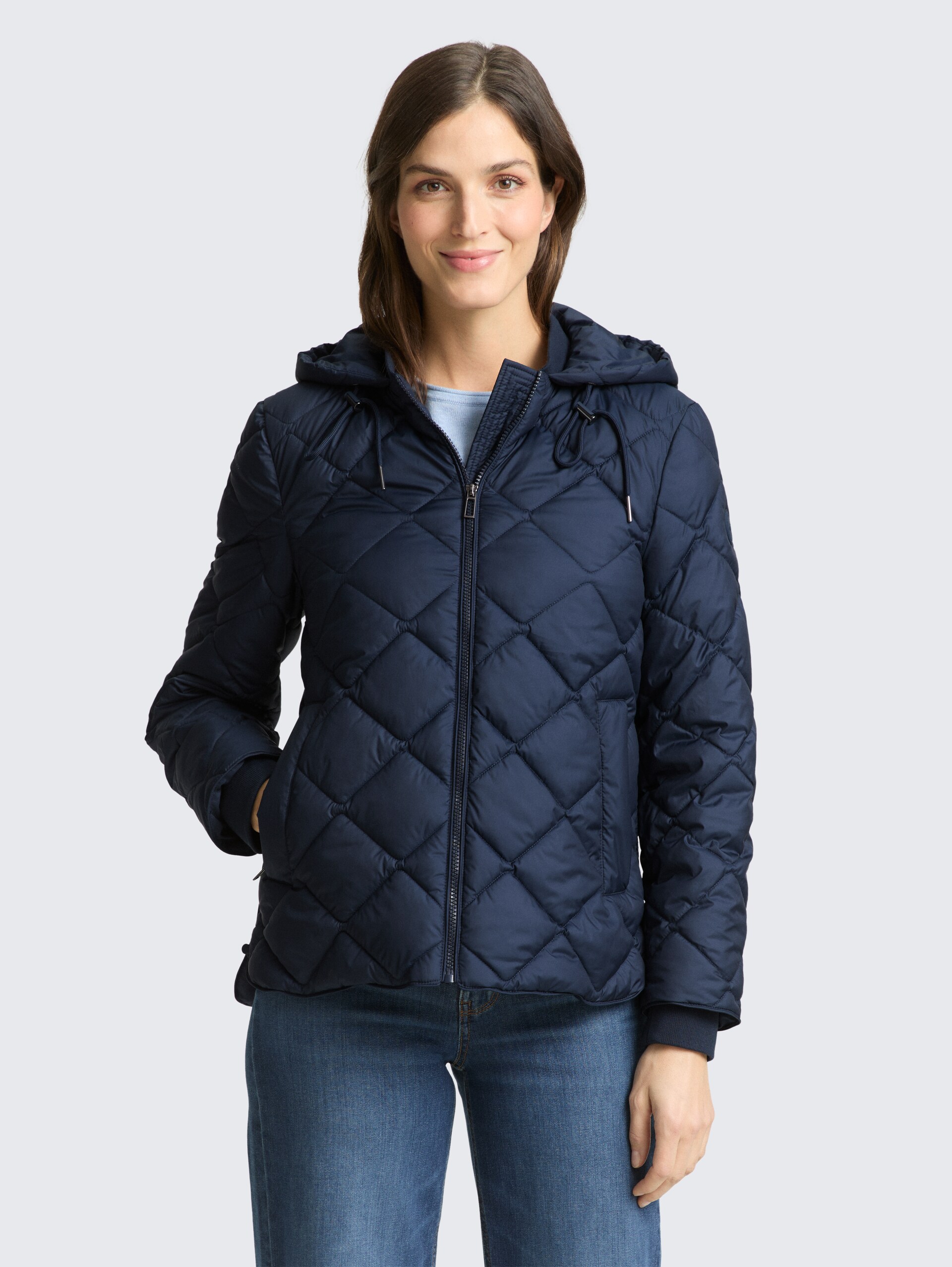 Lightweight Steppjacke mit Kapuze - sky captain blue - Model-Vorderansicht