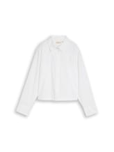 Ausgewählt, Boxy Fit Hemdbluse aus Baumwolle von Tom Tailor, weiß