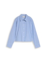 Nicht ausgewählt, Boxy Fit Hemdbluse aus Baumwolle von Tom Tailor, blau