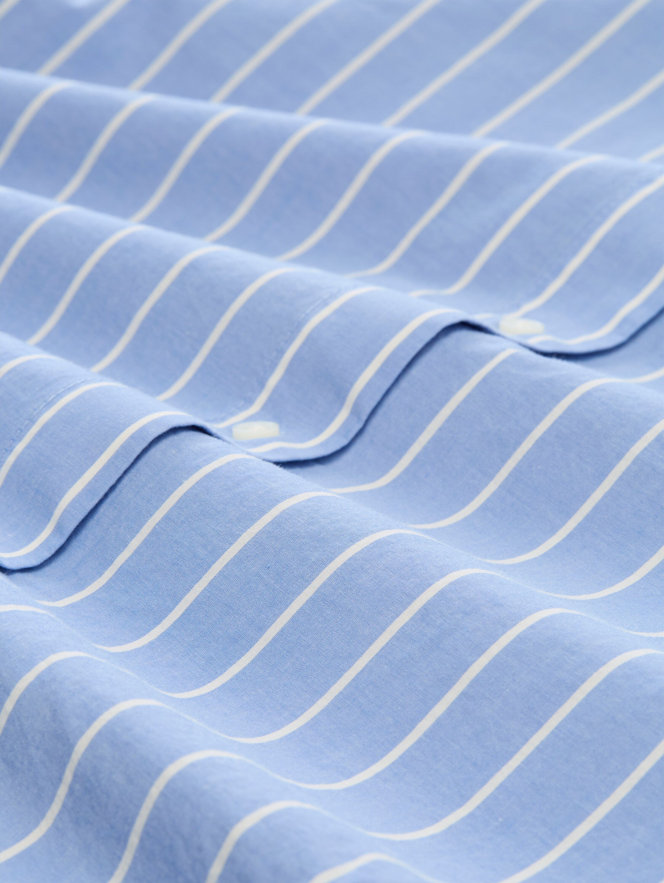 Boxy Fit Hemdbluse aus Baumwolle - mid_blue_white_stripe_1 - 