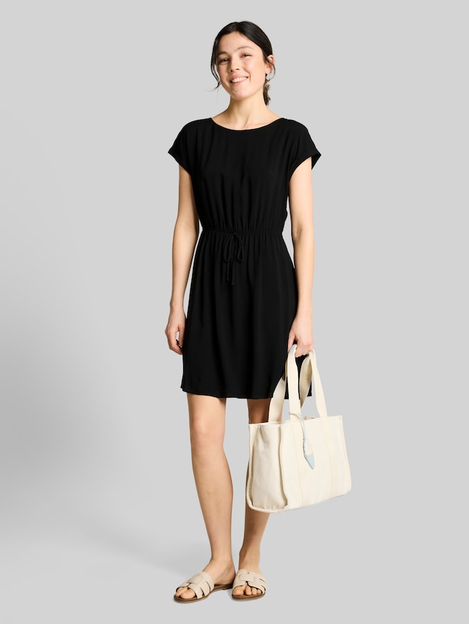 Mini-Kleid mit Schleifen-Detail von Denim Female, deep black