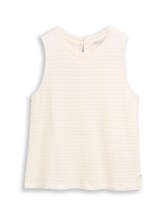 Geselecteerd, Losvallende gebreide top van katoen door Tom Tailor, wit