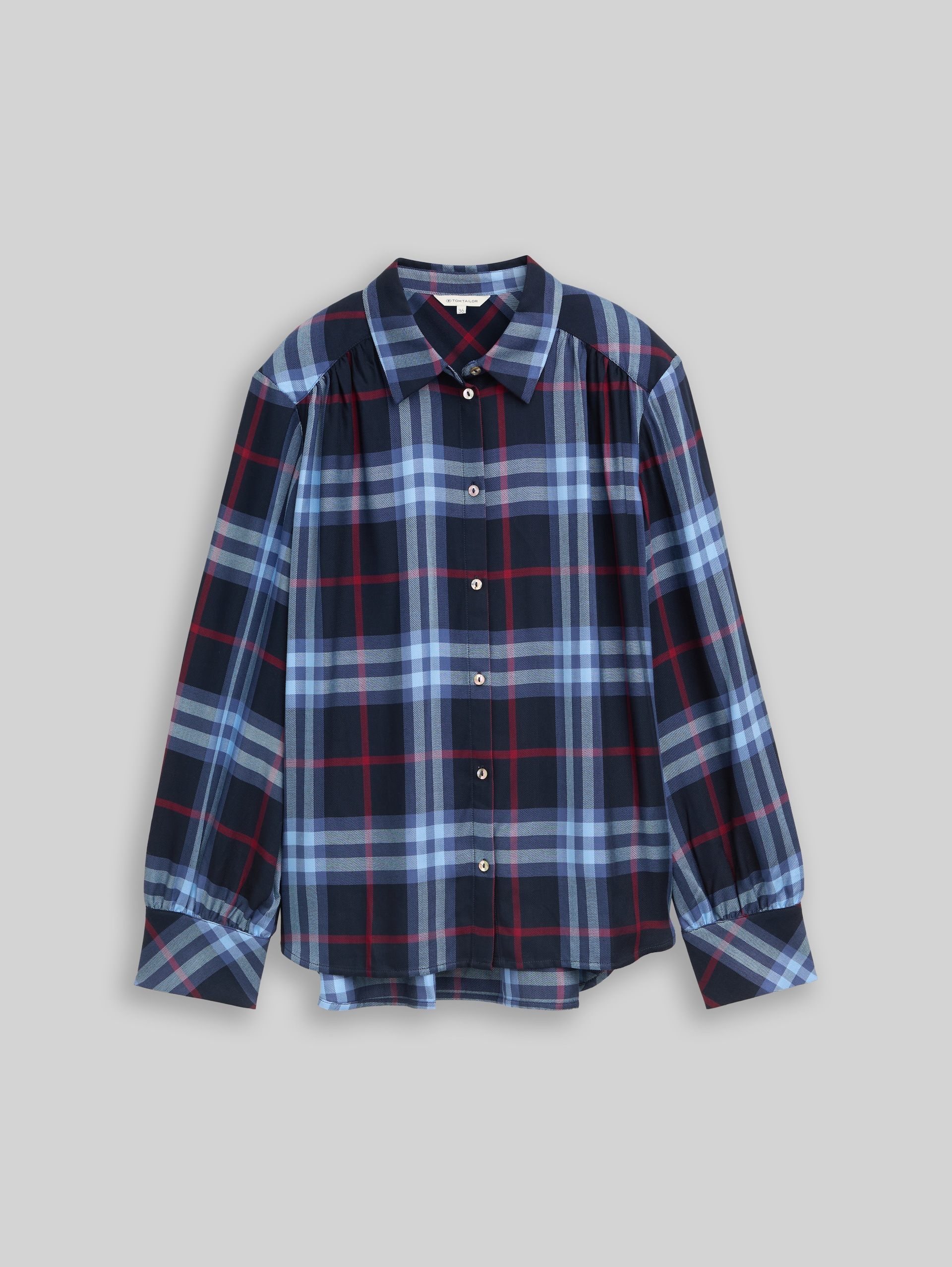 Bluse mit Karomuster - navy  blue big check - Vorder-Produkt-Ansicht