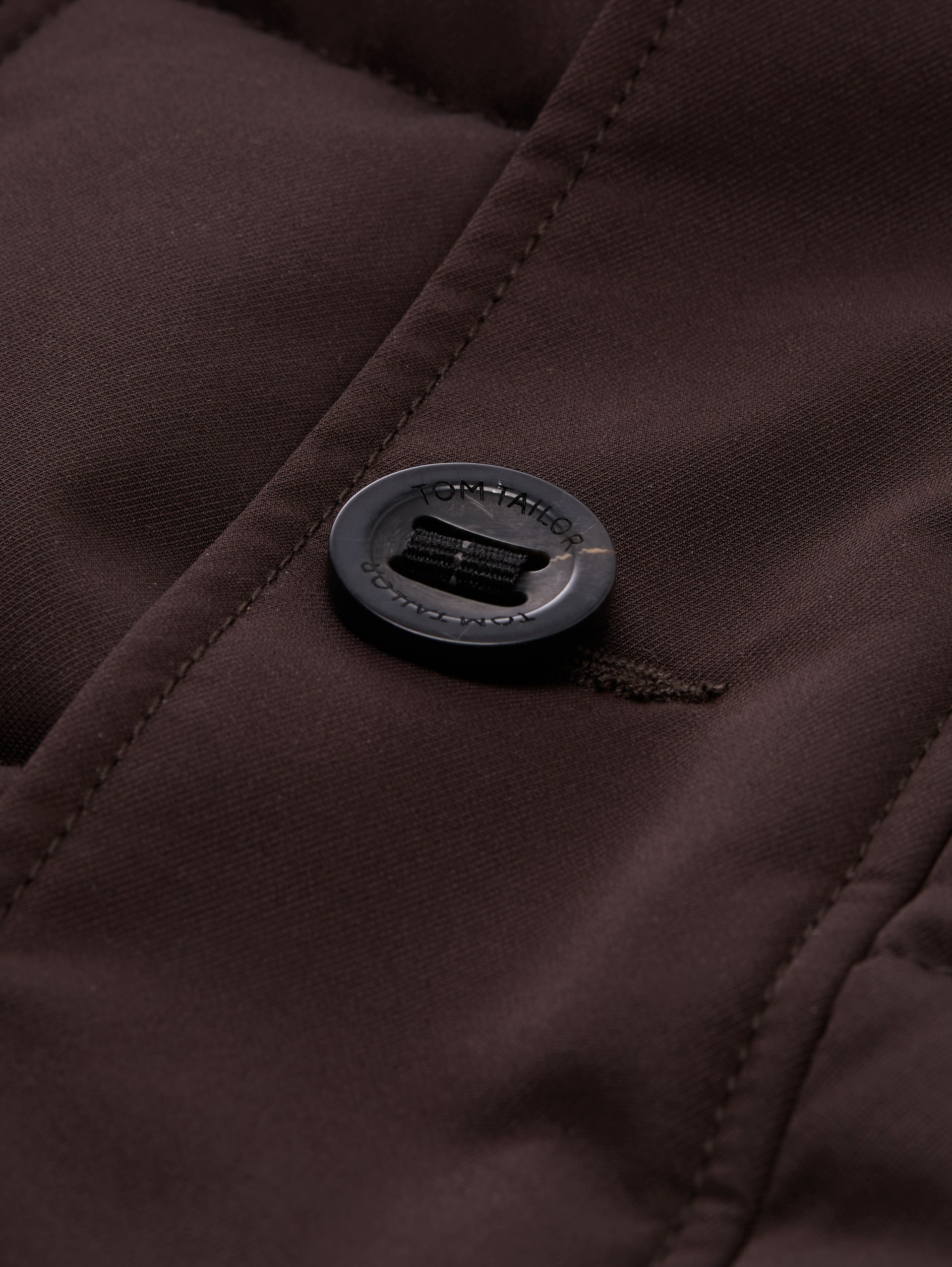 Pufferjas met afneembare capuchon - Dark Chocolate Brown - Detailaanzicht product