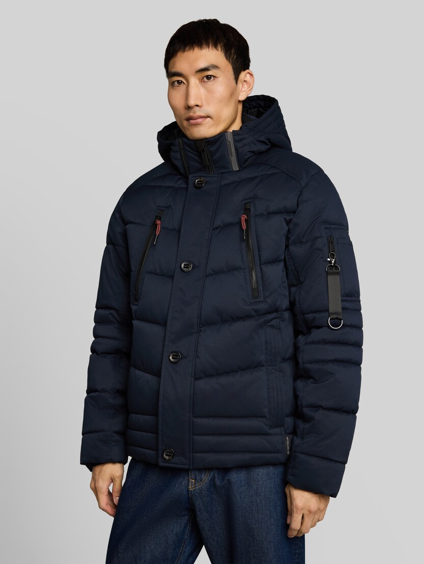 Puffer-Jacke mit abnehmbarer Kapuze von Men, sky captain blue