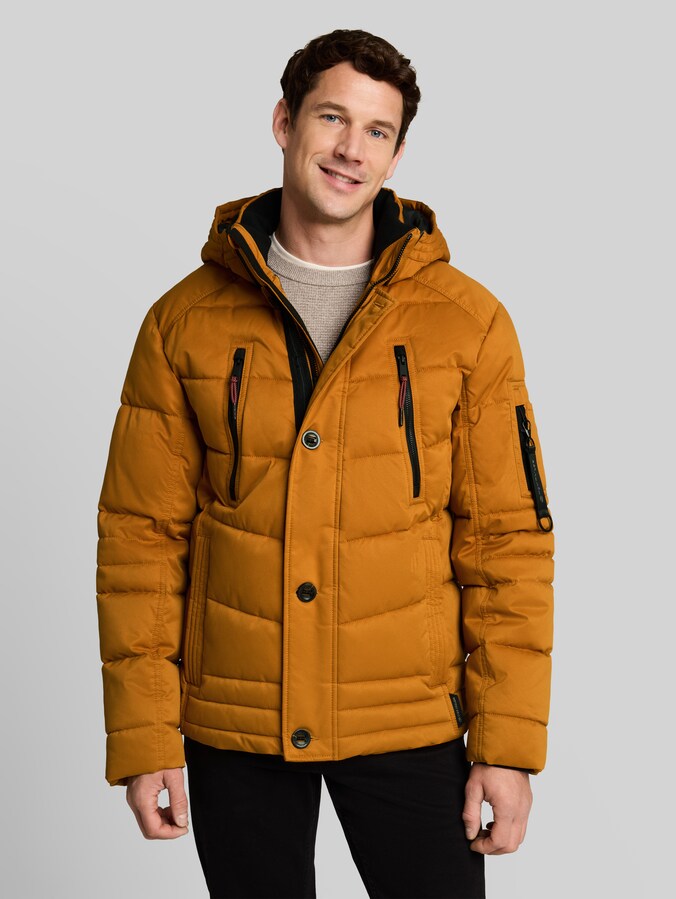 Puffer-Jacke mit abnehmbarer Kapuze von Men, Peanut Butter Brown