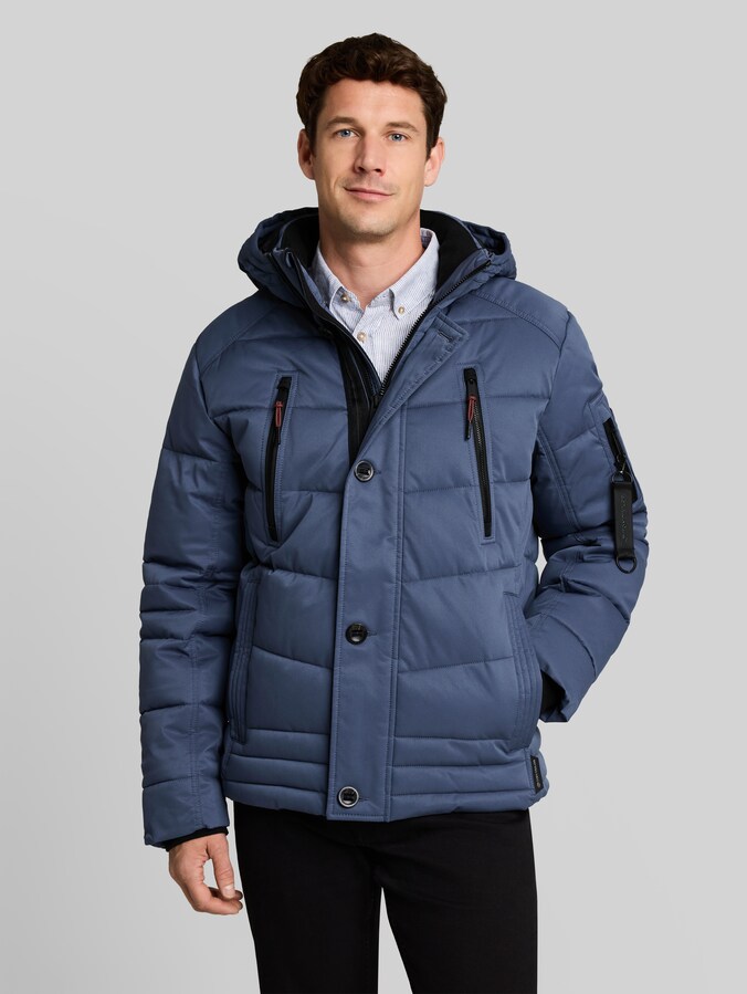 Puffer-Jacke mit abnehmbarer Kapuze von Men, Vintage Indigo Blue
