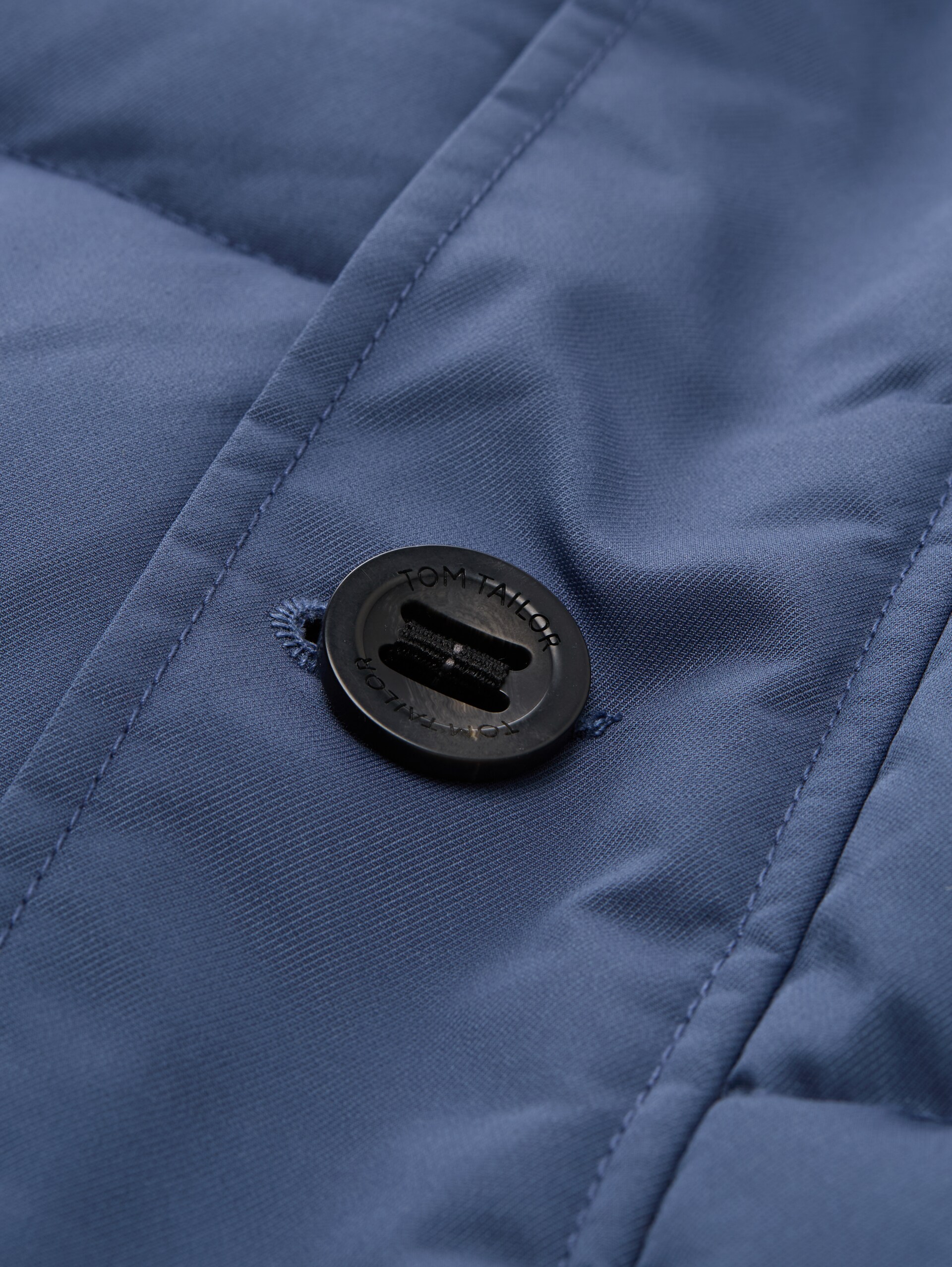 Puffer-Jacke mit abnehmbarer Kapuze - Vintage Indigo Blue - Produkt-Detail-Ansicht