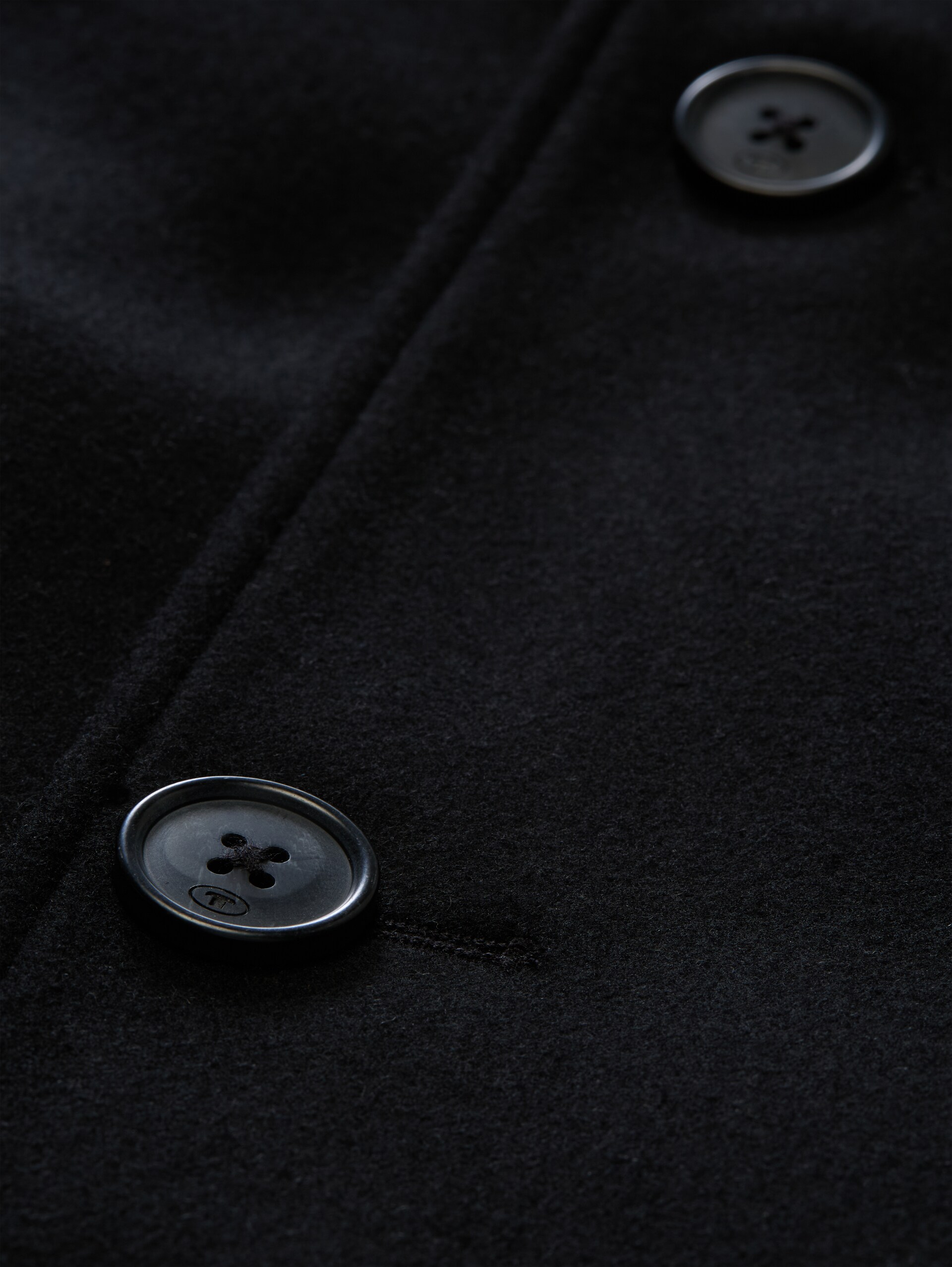 2-in-1 wollen jas met uitneembaar inzetstuk - Black - Detailaanzicht product