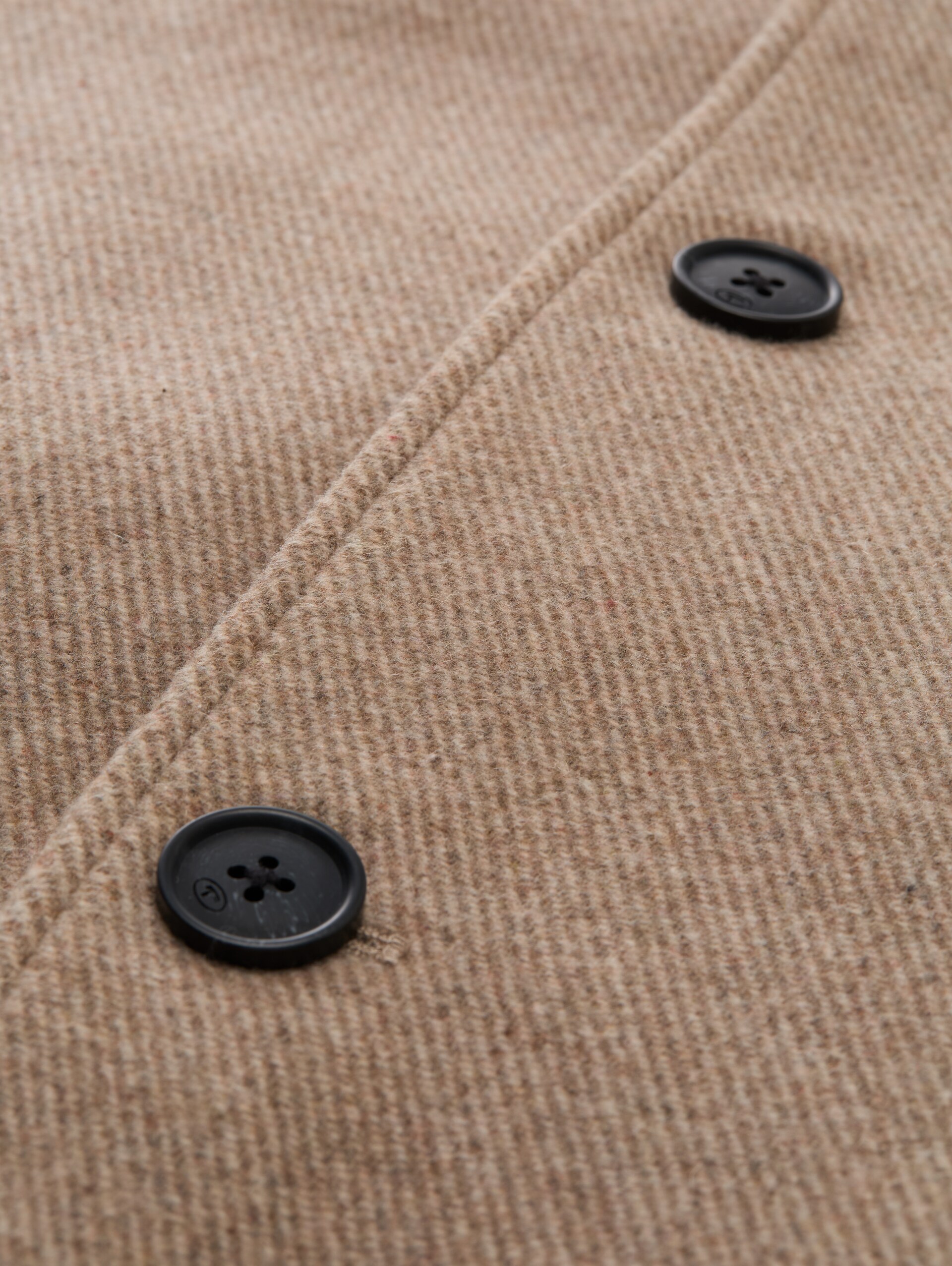 Manteau en laine 2 en 1 avec empiècement amovible - mid beige melange twill - Vue détaillée du produit