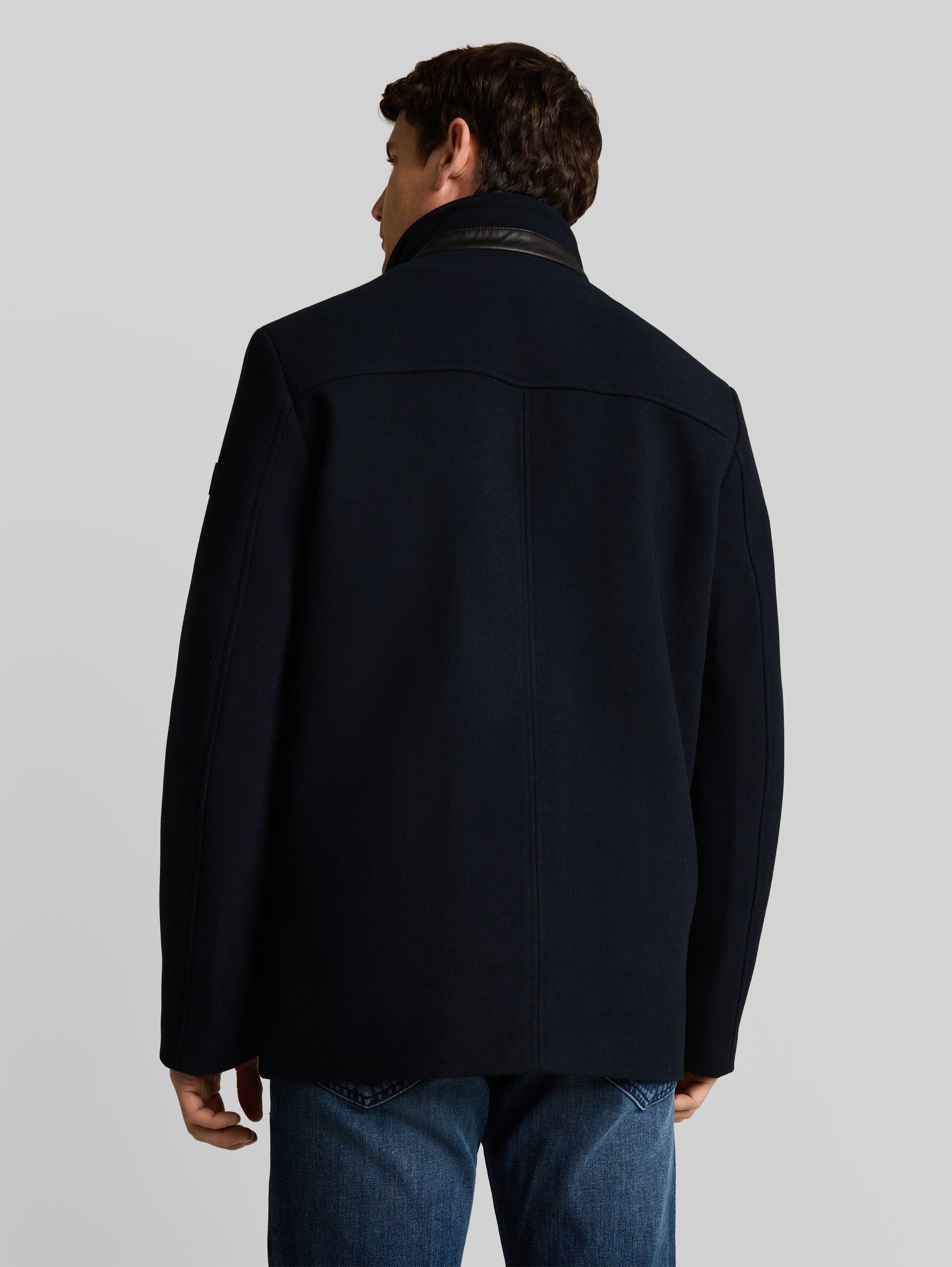 2-in-1 wollen jas met uitneembaar inzetstuk - sky captain blue - Model-achteraanzicht