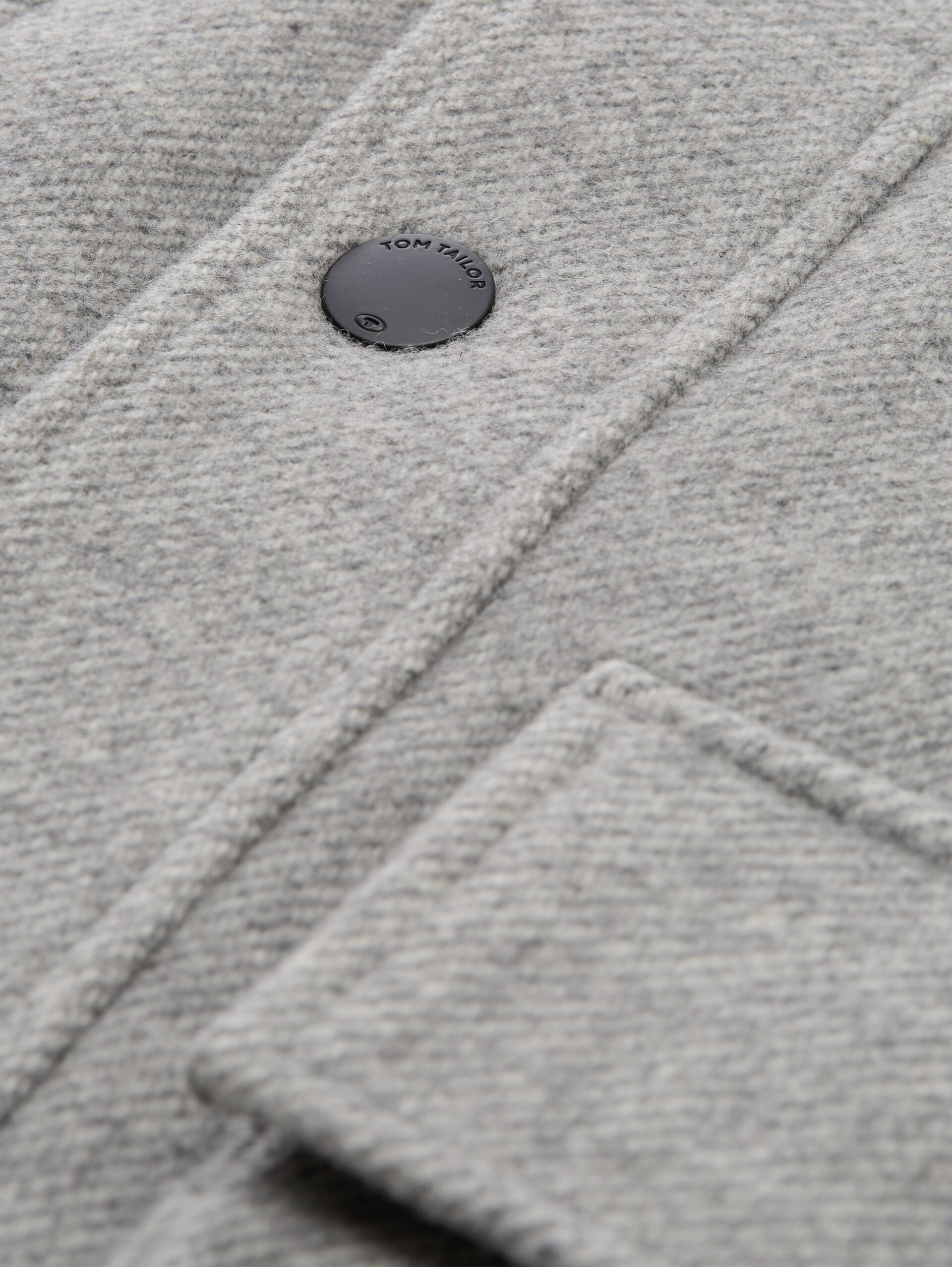 2-in-1 wollen jas met uitneembaar inzetstuk - mid grey melange twill - Detailaanzicht product