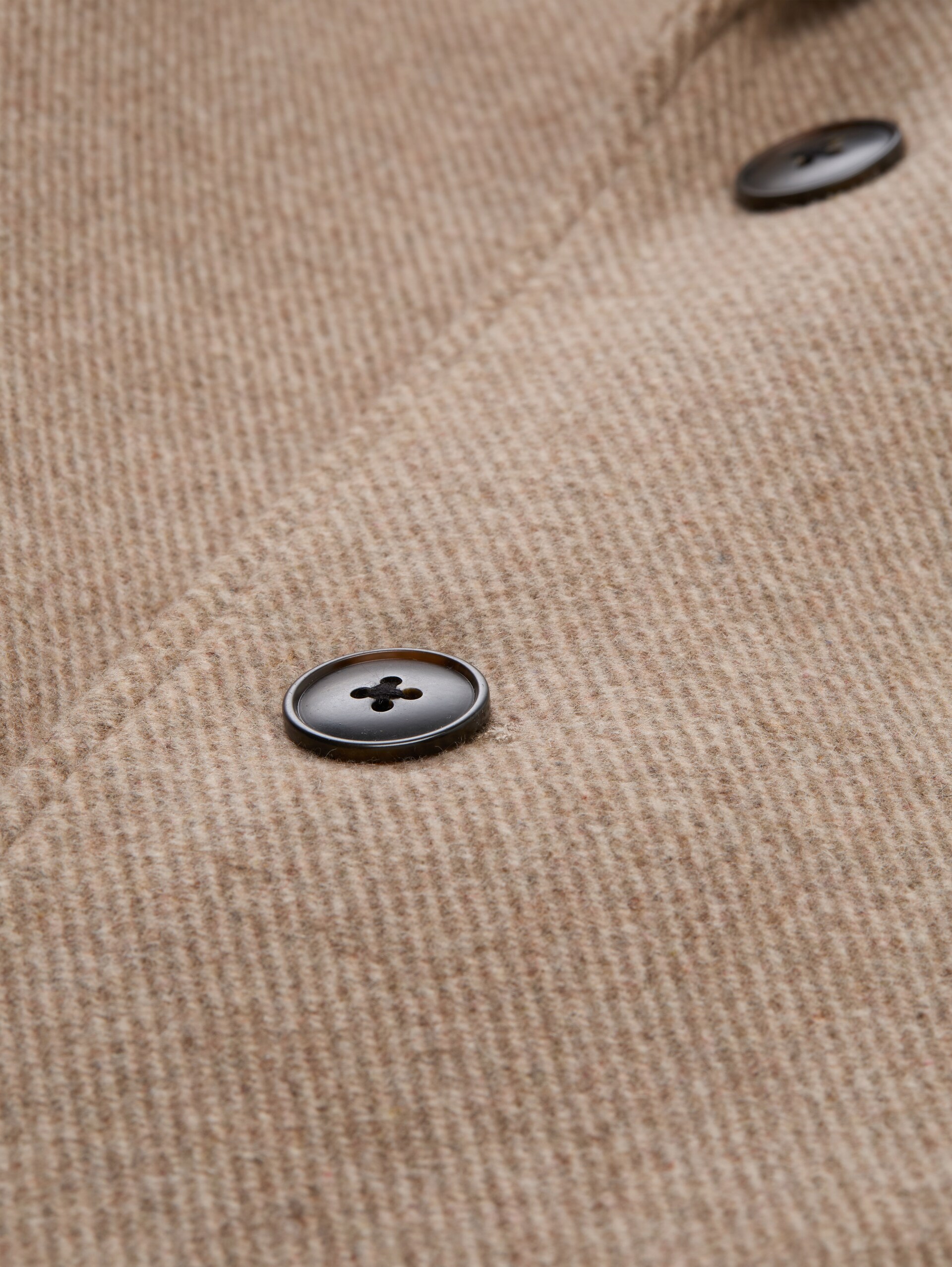 Wollmantel mit Reverskragen - mid beige melange twill - Produkt-Detail-Ansicht