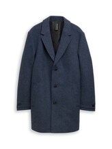 Ausgewählt, Wollmantel mit Reverskragen von Tom Tailor, blau