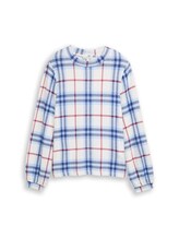 Ausgewählt, Langarmshirt mit Karomuster von Tom Tailor, weiß