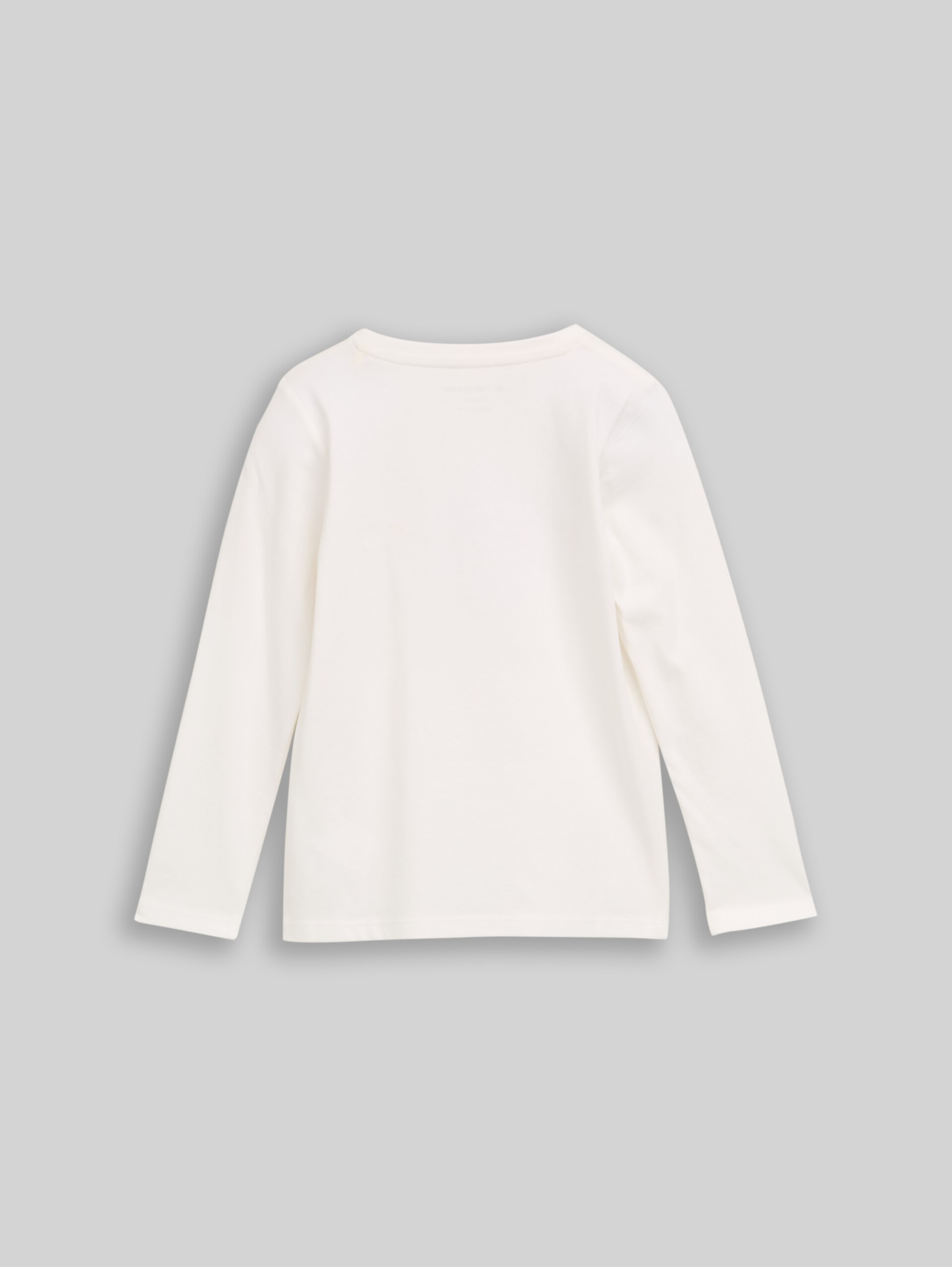 T-shirt met lange mouwen en glitterprint - Whisper White