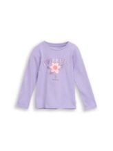 Sélectionné, T-shirt à manches longues avec imprimé pailleté par Tom Tailor, violet