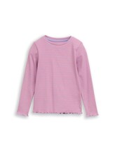 Ausgewählt, Langarmshirt mit Streifenmuster von Tom Tailor, lila