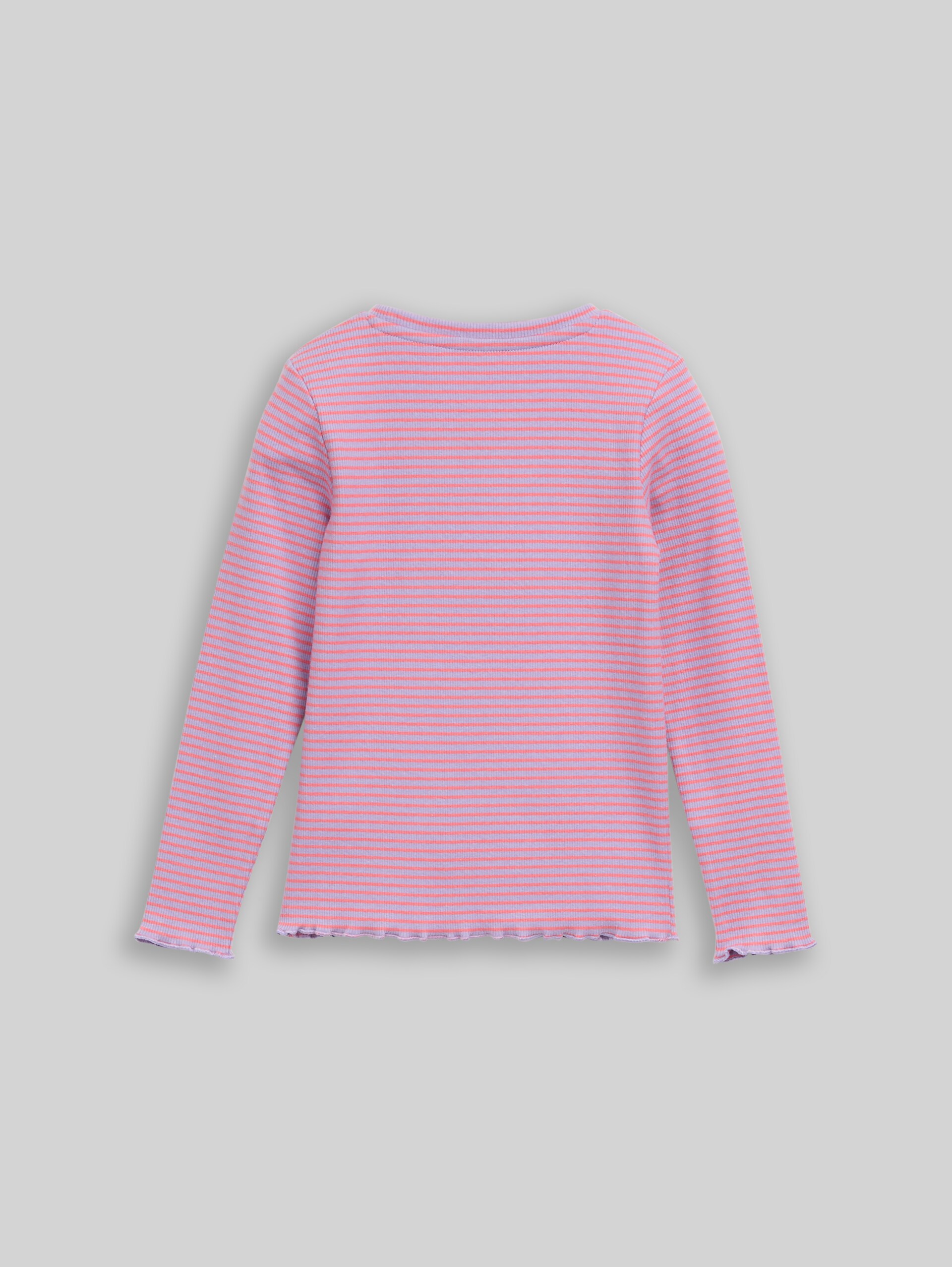 Langarmshirt mit Streifenmuster - coral and purple thin stripe