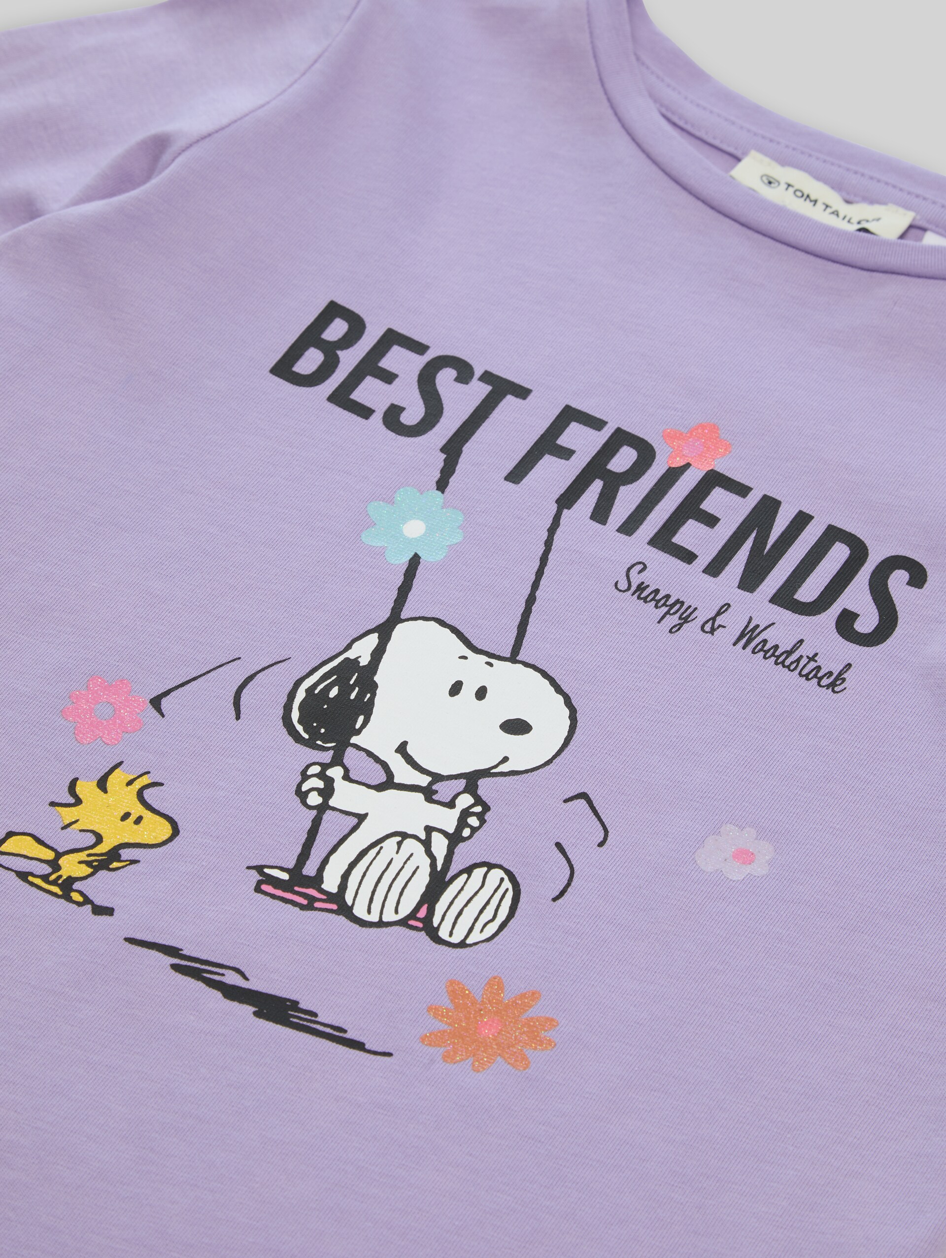 Langarmshirt mit Peanuts-Print - sweet purple - Detail-Model-Ansicht