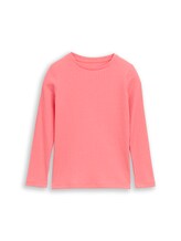 Ausgewählt, Langarmshirt mit Rippstruktur von Tom Tailor, rosa