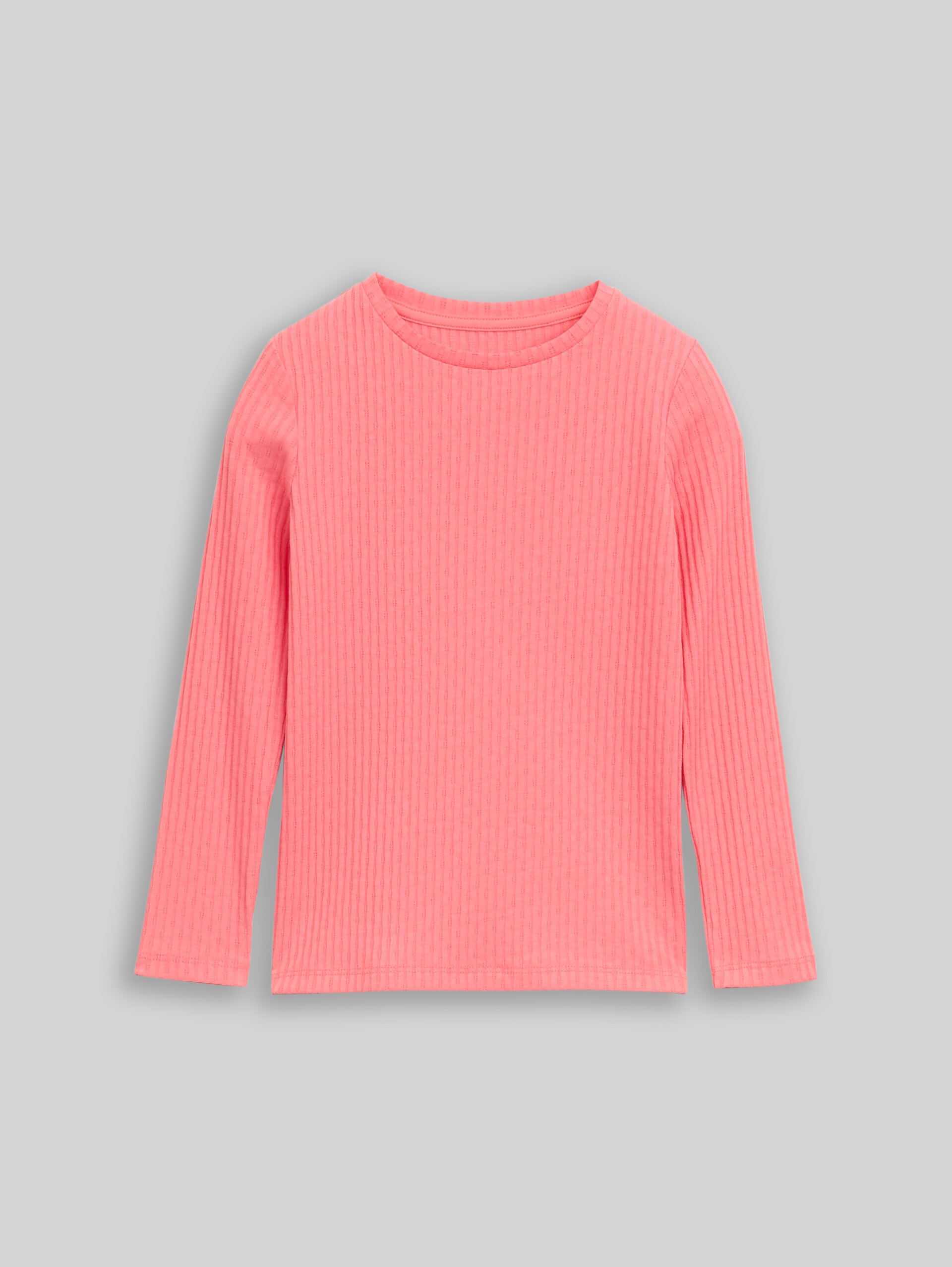 Langarmshirt mit Rippstruktur - pink dream - Vorder-Produkt-Ansicht