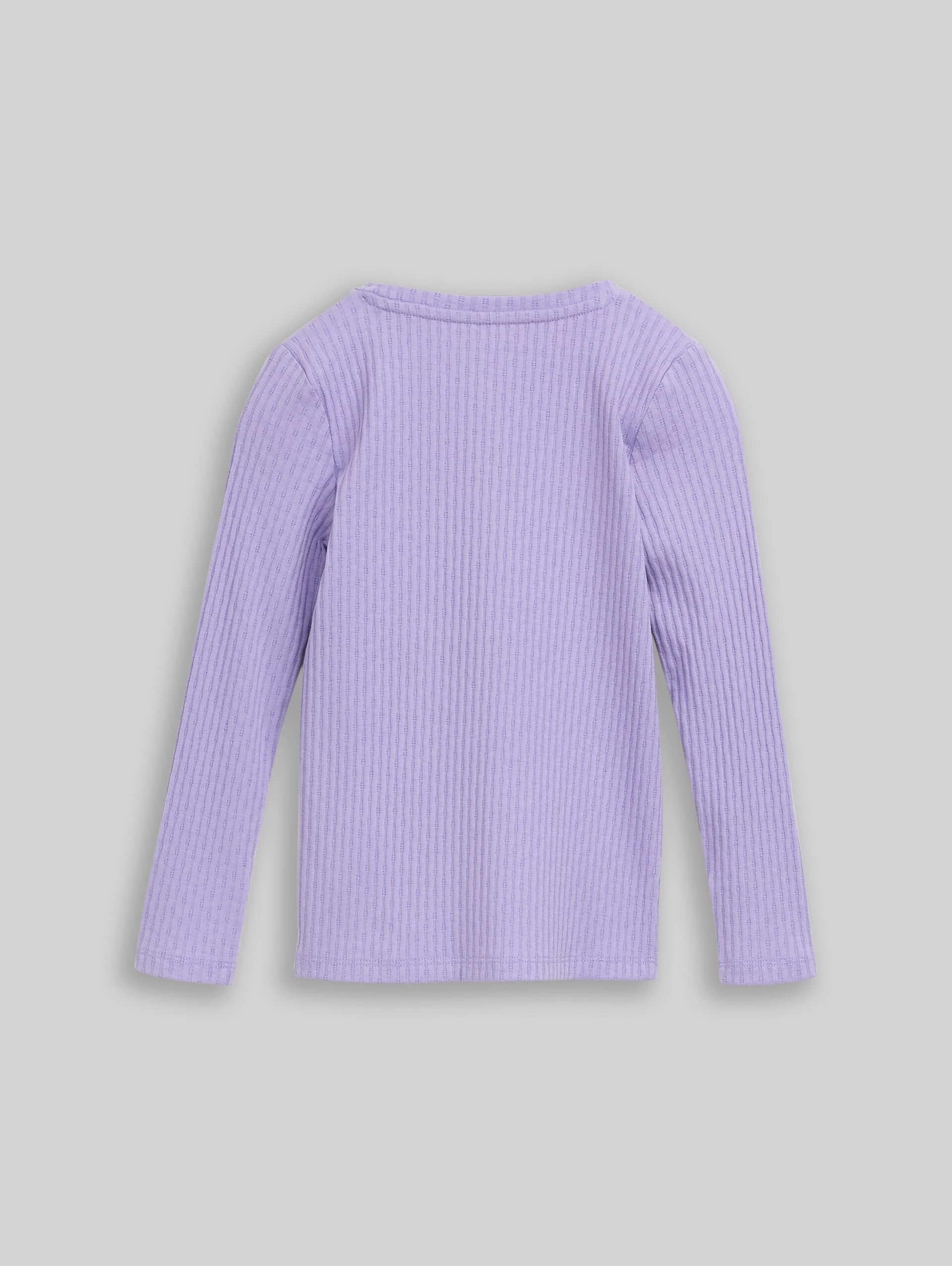 Langarmshirt mit Rippstruktur - sweet purple
