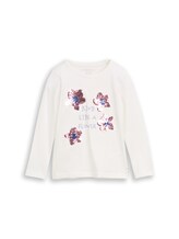 Nicht ausgewählt, Langarmshirt mit Wendepailletten von Tom Tailor, weiß