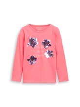 Ausgewählt, Langarmshirt mit Wendepailletten von Tom Tailor, rosa