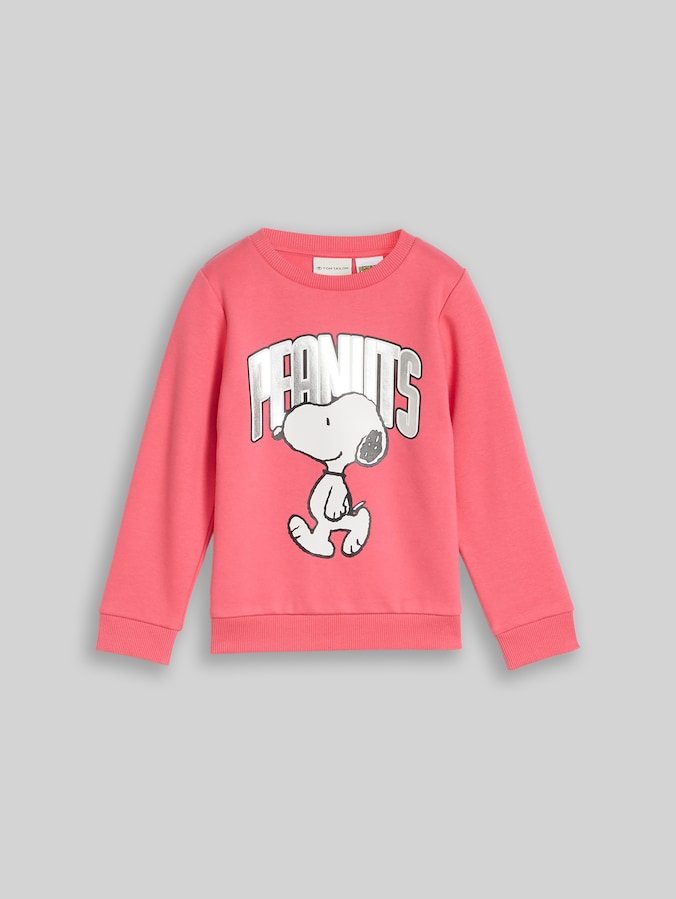Sweatshirt mit Snoopy-Print von Mini Girls, pink dream