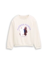 Nicht ausgewählt, Cropped Sweatshirt mit Wendepailletten von Tom Tailor, braun