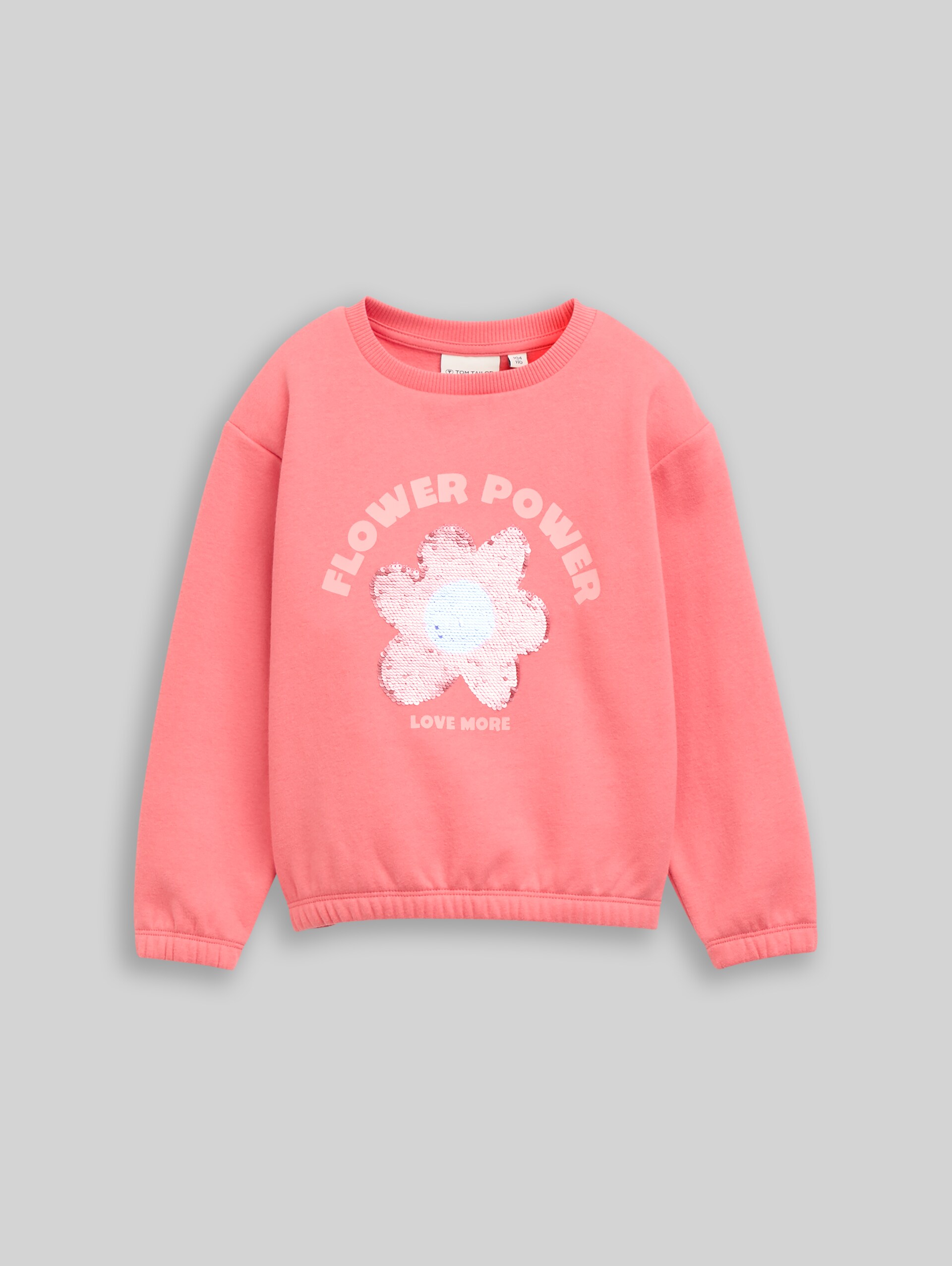 Cropped Sweatshirt mit Wendepailletten - pink dream - Vorder-Produkt-Ansicht