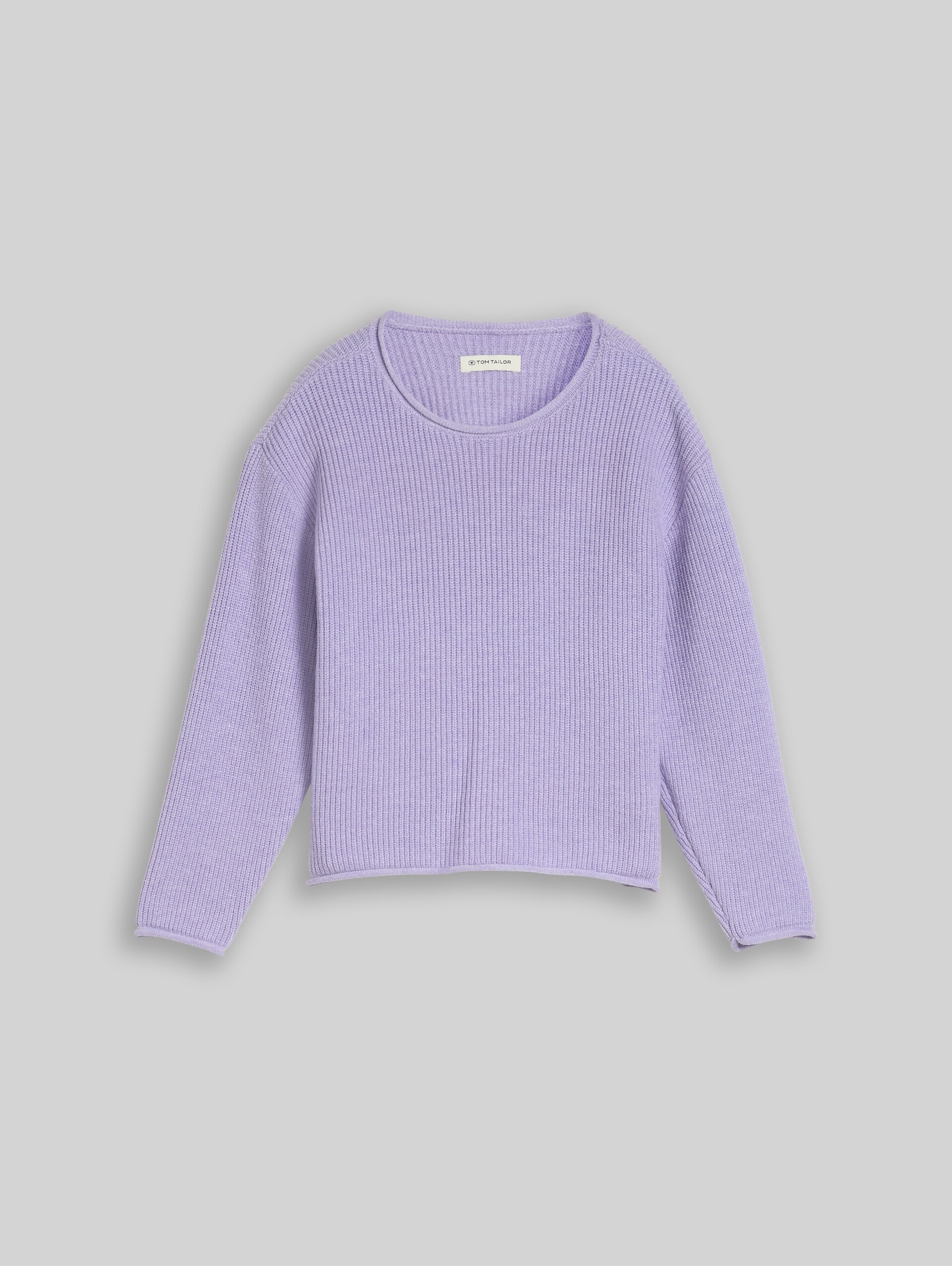 Strickpullover mit Colour Blocking - sweet purple melange