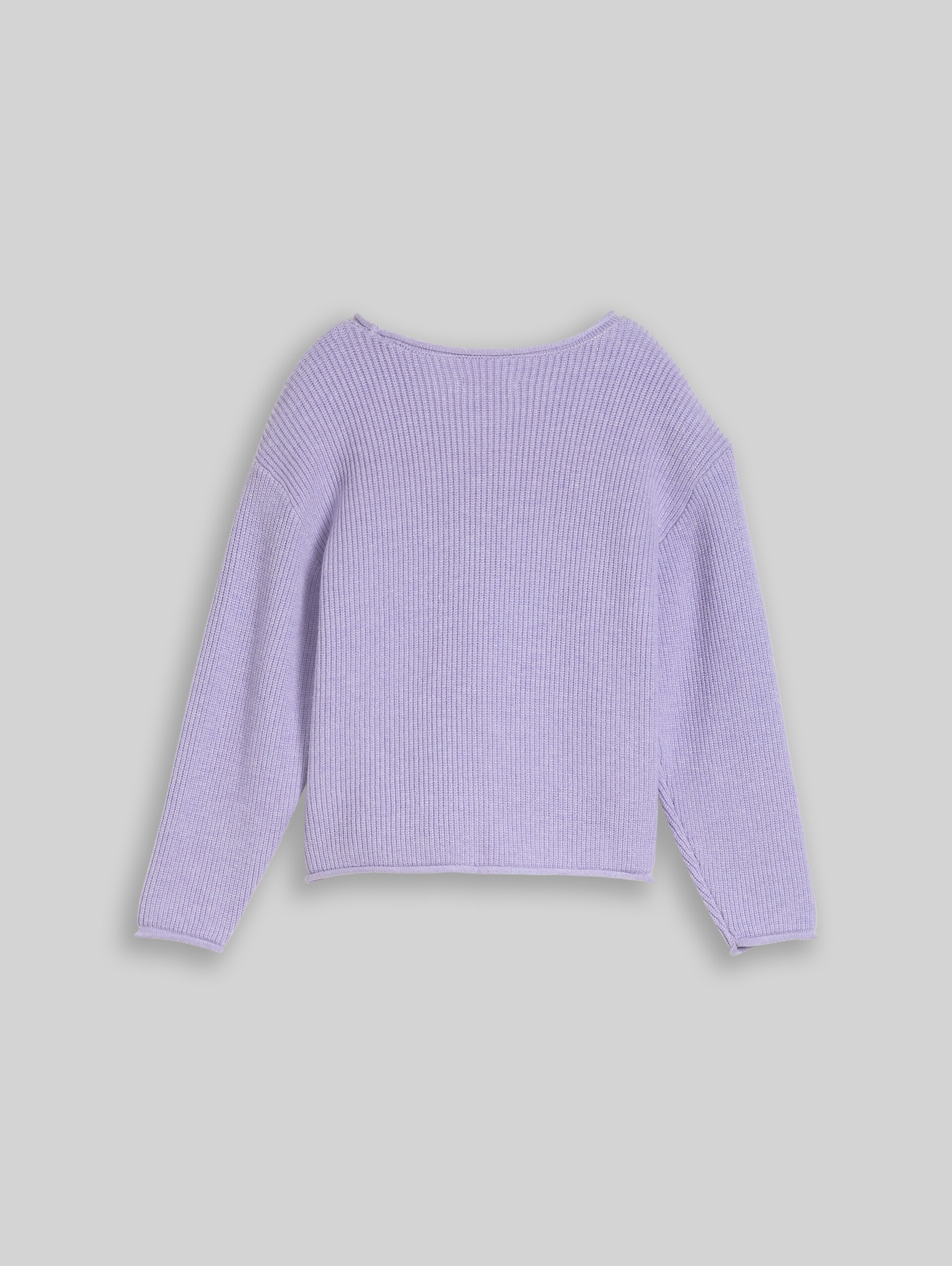 Strickpullover mit Colour Blocking - sweet purple melange