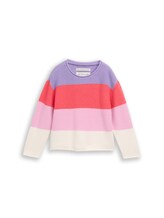 Ausgewählt, Strickpullover mit Colour Blocking von Tom Tailor, lila