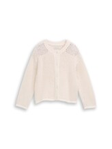 Ausgewählt, Cardigan mit Blumen-Motiv von Tom Tailor, braun