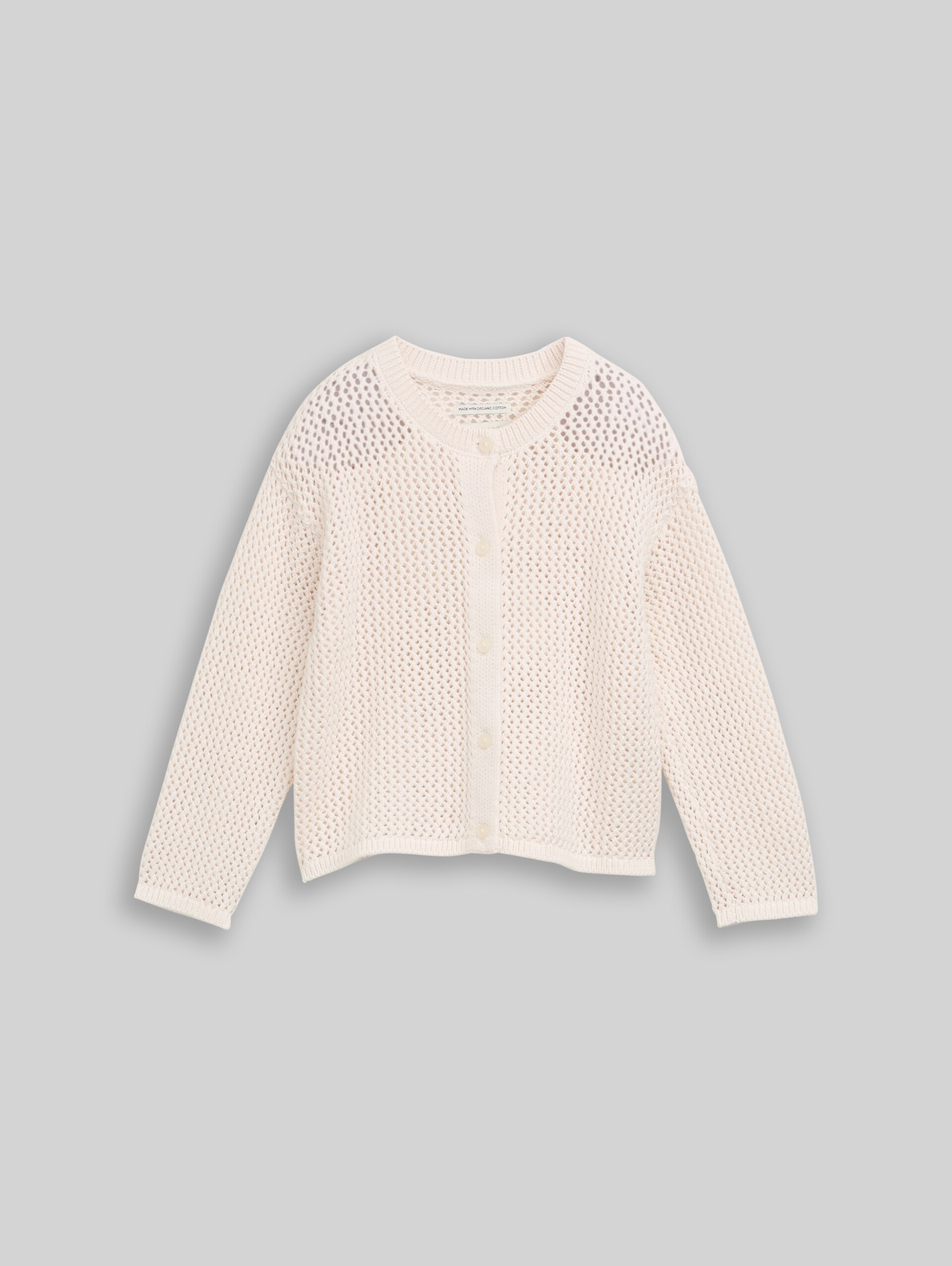 Cardigan mit Blumen-Motiv - Gardenia White