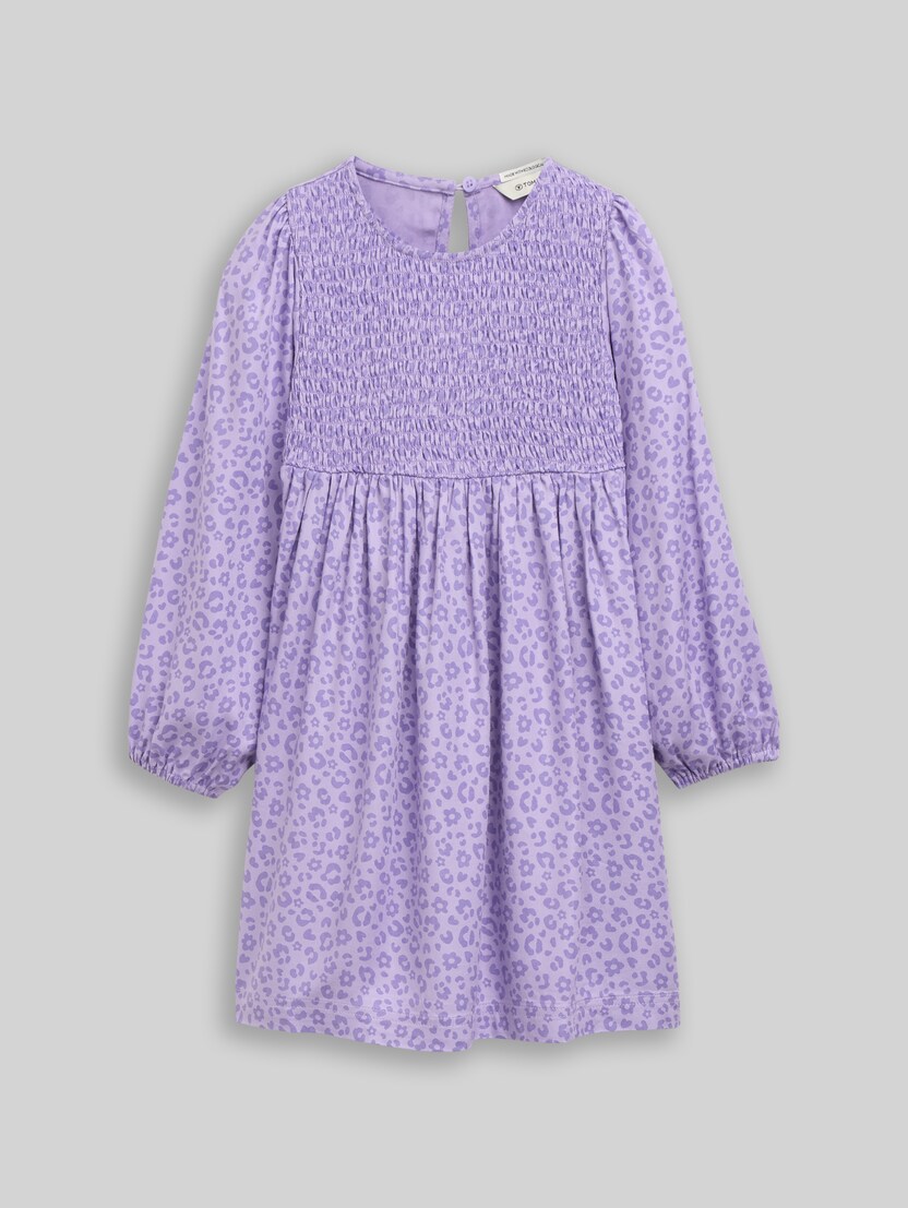 Leopard-print mini dress by Mini Girls, small lilac leopard print