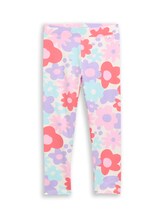 Ausgewählt, Leggings mit Blumen-Print von Tom Tailor, lila