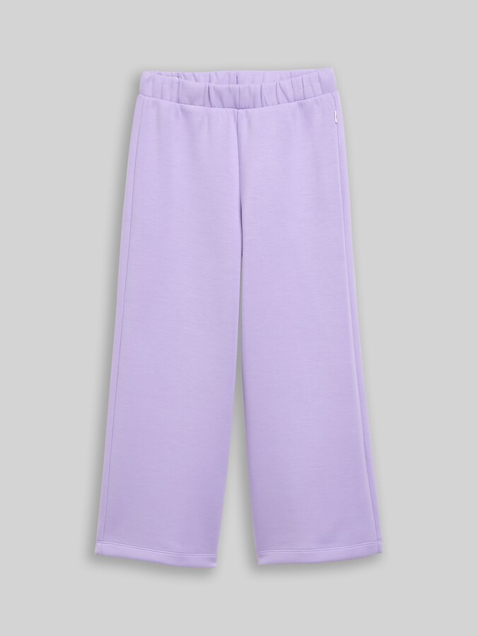 Wide Leg Hose aus Scuba von Mini Girls, sweet purple