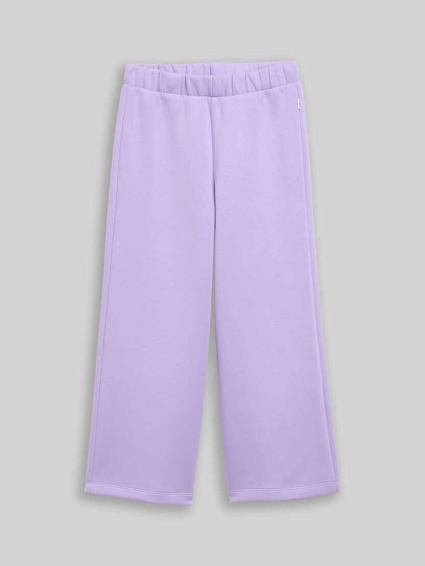 Wide Leg Hose aus Scuba von Mini Girls, sweet purple