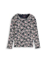 Geselecteerd, T-shirt met lange mouwen en patroon door Tom Tailor, paars