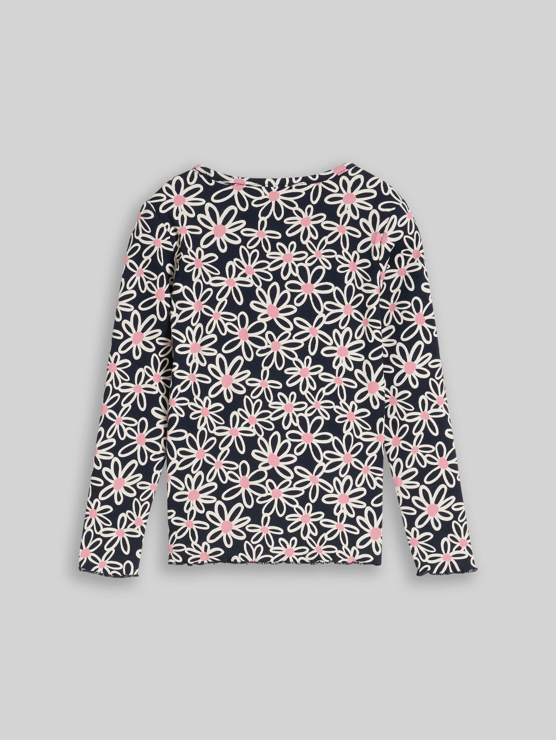 T-shirt met lange mouwen en patroon - dark blue small daisy print