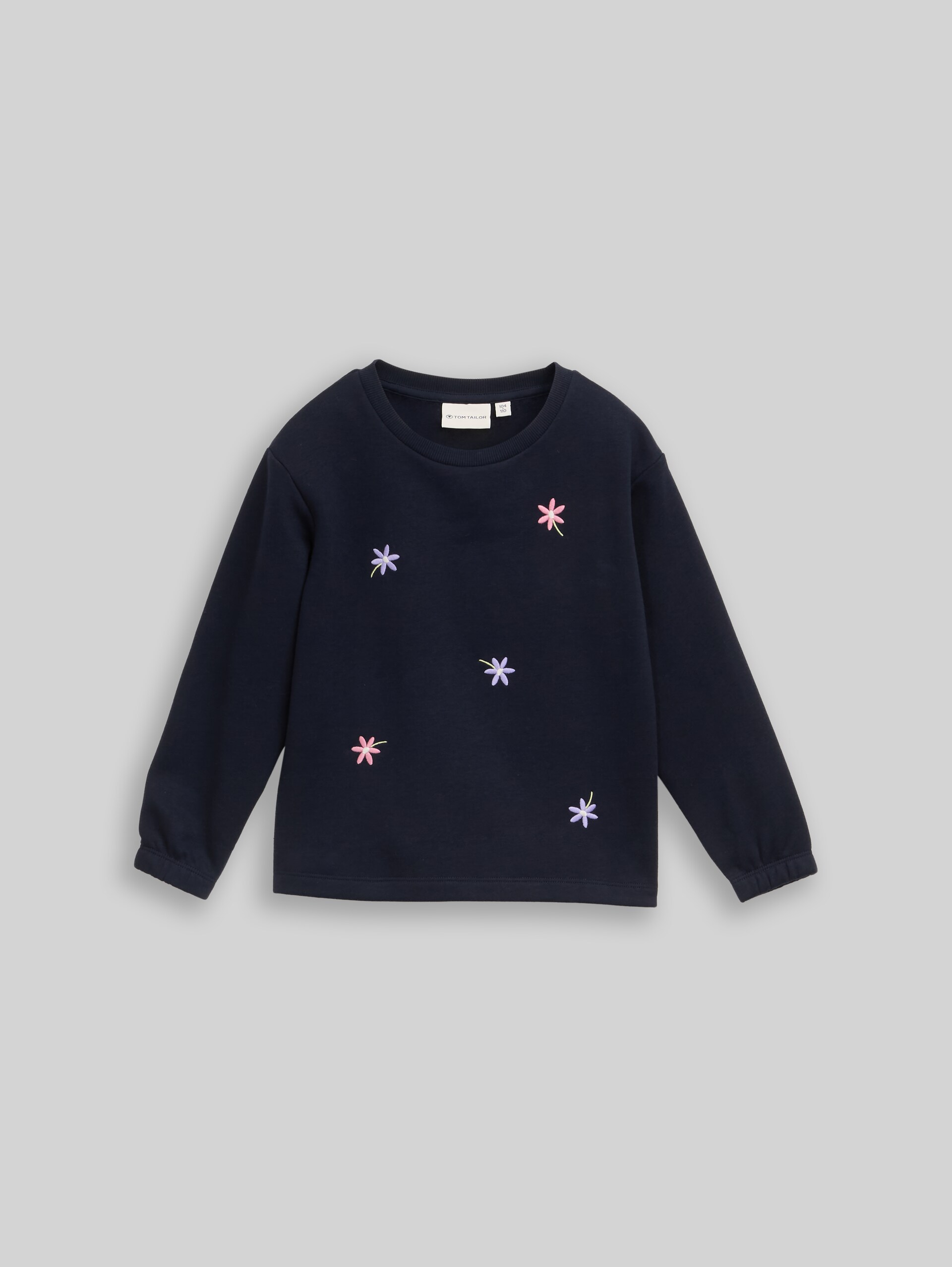 Sweatshirt mit Blumenstickereien - sky captain blue - Vorder-Produkt-Ansicht