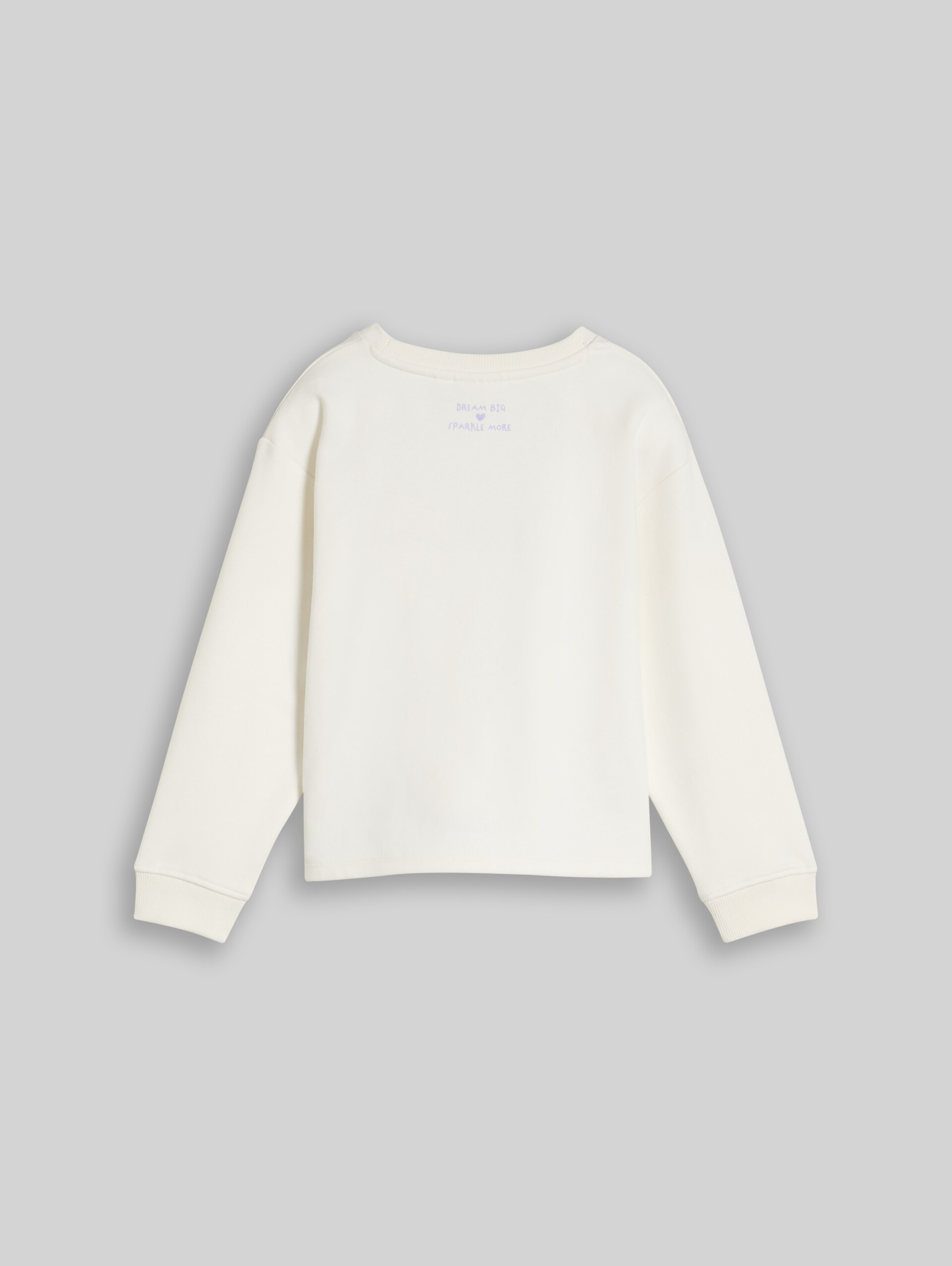Kort sweatshirt met fotoprint - Gardenia White