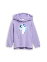 Niet geselecteerd, Hoodie met omkeerbare pailletten door Tom Tailor, paars